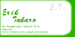 erik takaro business card